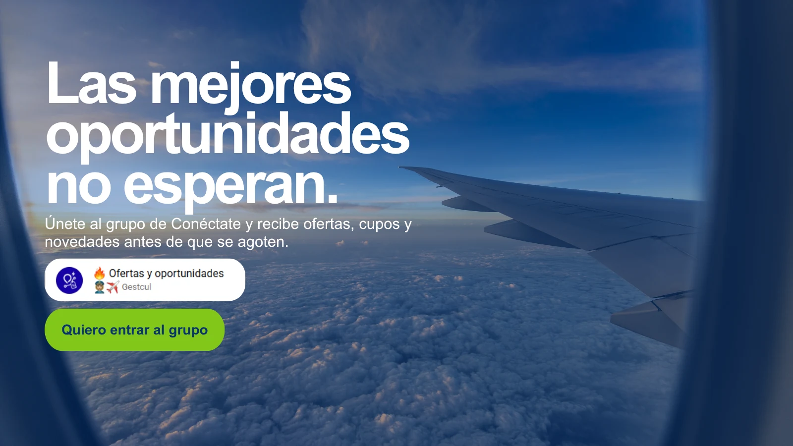 Banner del grupo de oportunidades de Conéctate