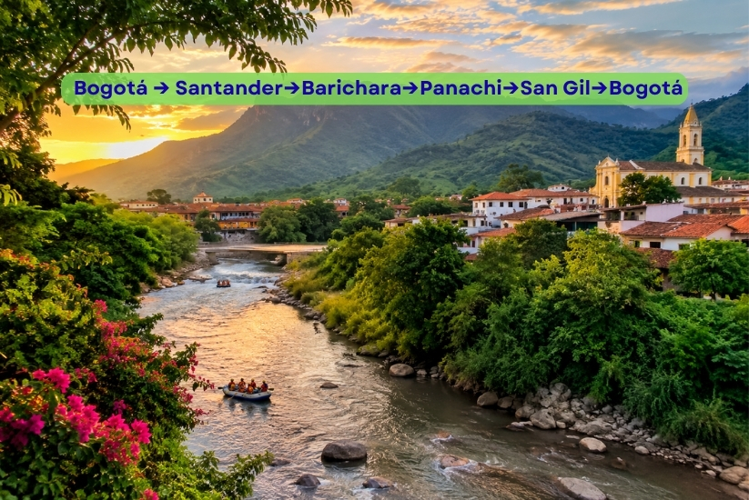 Paisaje de Santander en la ruta por Barichara y San Gil